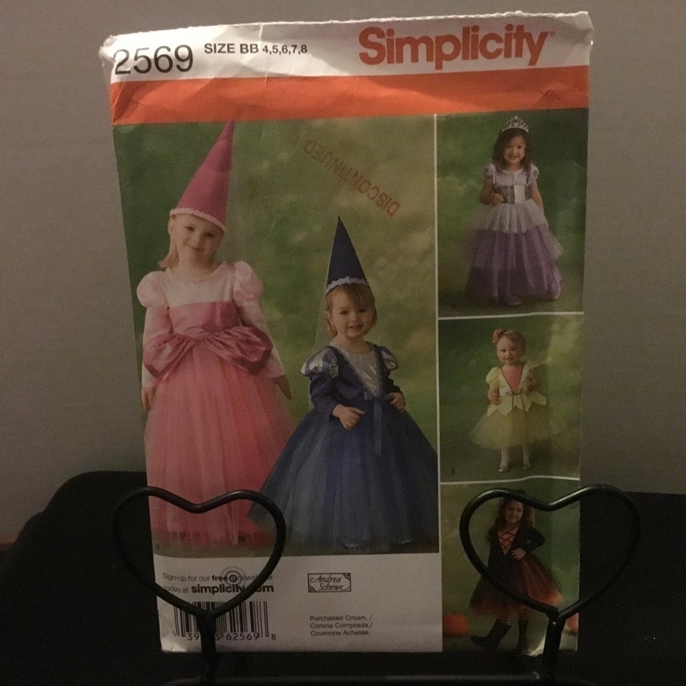 Simplicity 2569 Kids Costume Pattern - 4-5-6-7-8-princess-witch-fairy